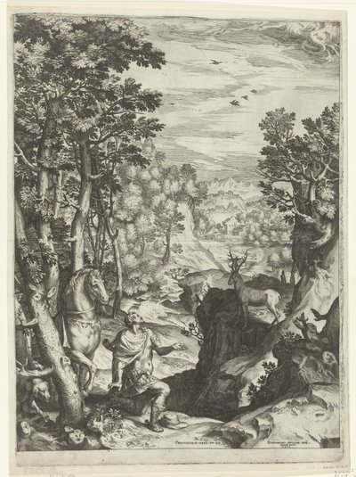 The Vision of Saint Eustace by Cornelis Cort